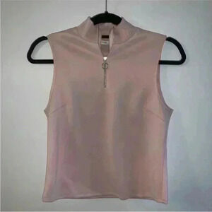Zara pink scuba top women Small